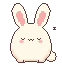 The bunny asleep